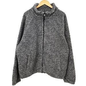 Urban Outfitters High Pile Fleece Mock Neck Full Zip Jacket Men's XL
